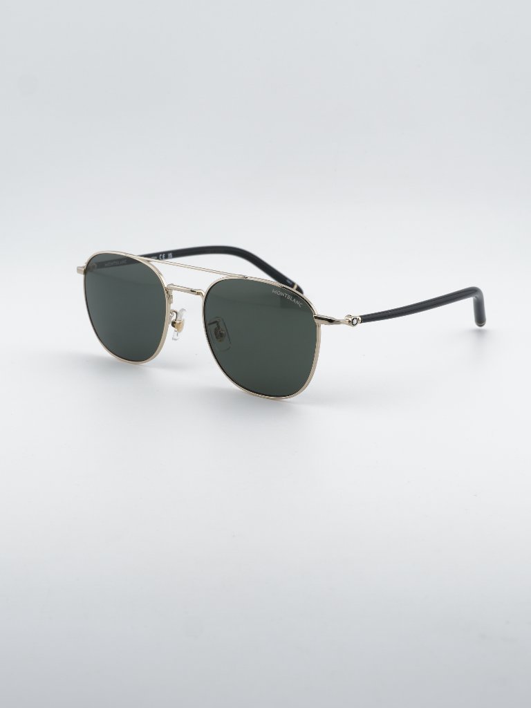 Montblanc Mb0271s 006 Sunglasses Gold Square Frame, Grey Lenses